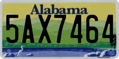 AL license plate 5AX7464