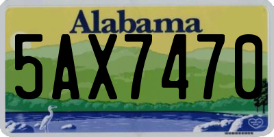 AL license plate 5AX7470