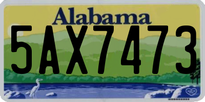AL license plate 5AX7473
