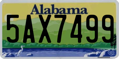 AL license plate 5AX7499