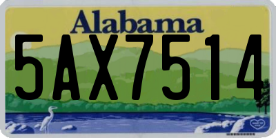 AL license plate 5AX7514