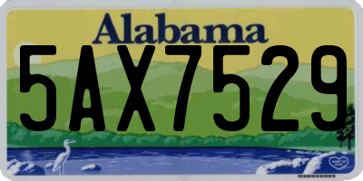 AL license plate 5AX7529