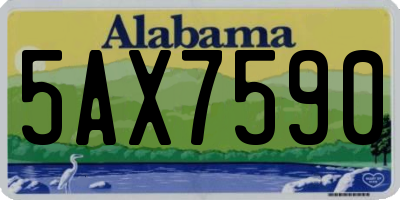 AL license plate 5AX7590