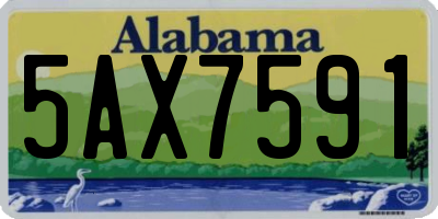 AL license plate 5AX7591