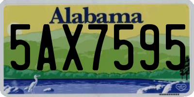 AL license plate 5AX7595