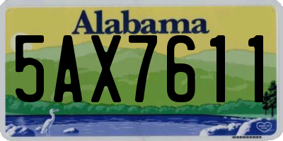 AL license plate 5AX7611