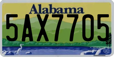 AL license plate 5AX7705