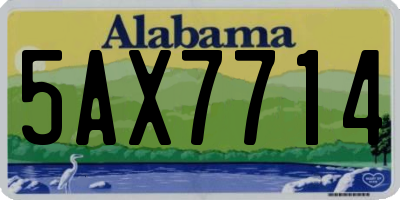 AL license plate 5AX7714
