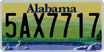 AL license plate 5AX7717