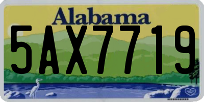 AL license plate 5AX7719