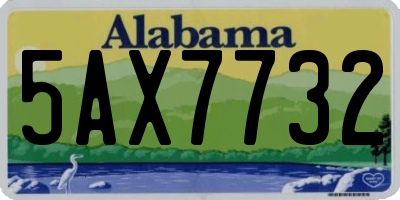 AL license plate 5AX7732