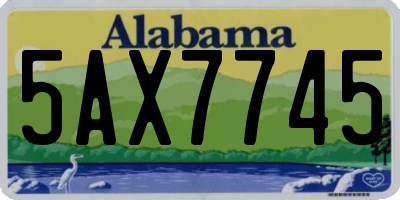 AL license plate 5AX7745