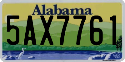 AL license plate 5AX7761