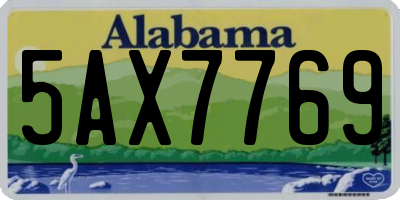 AL license plate 5AX7769