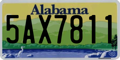 AL license plate 5AX7811