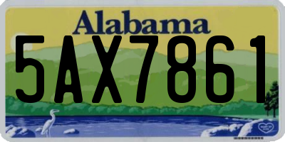 AL license plate 5AX7861