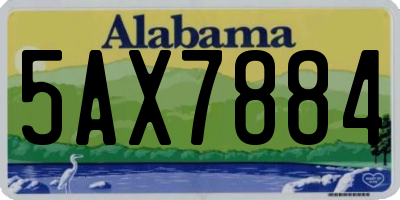 AL license plate 5AX7884