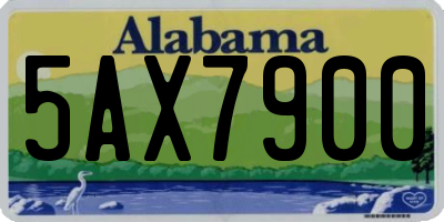 AL license plate 5AX7900