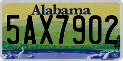 AL license plate 5AX7902