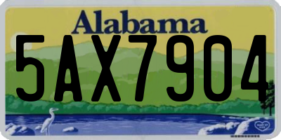 AL license plate 5AX7904