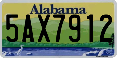 AL license plate 5AX7912