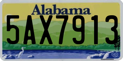 AL license plate 5AX7913