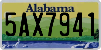 AL license plate 5AX7941