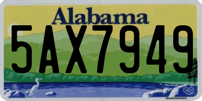 AL license plate 5AX7949