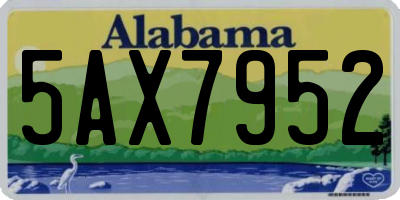 AL license plate 5AX7952