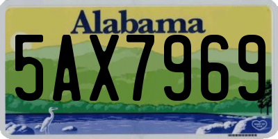 AL license plate 5AX7969