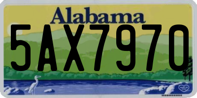 AL license plate 5AX7970