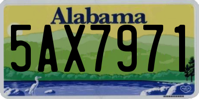 AL license plate 5AX7971