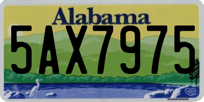 AL license plate 5AX7975