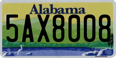 AL license plate 5AX8008