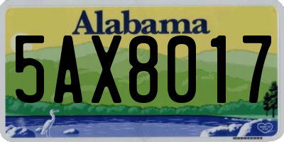 AL license plate 5AX8017