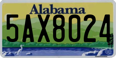 AL license plate 5AX8024