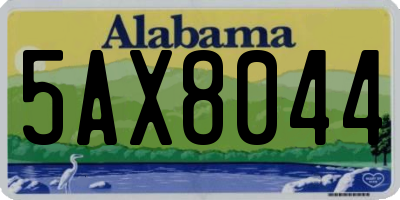 AL license plate 5AX8044
