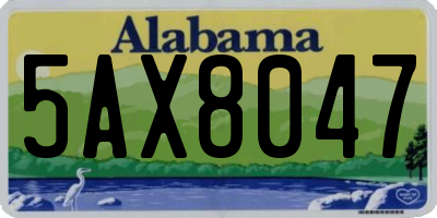 AL license plate 5AX8047