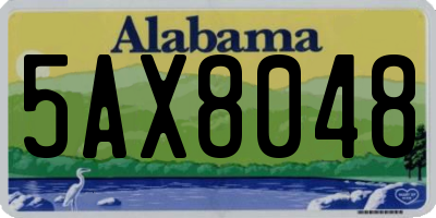 AL license plate 5AX8048