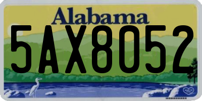 AL license plate 5AX8052