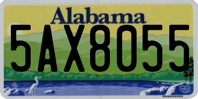 AL license plate 5AX8055