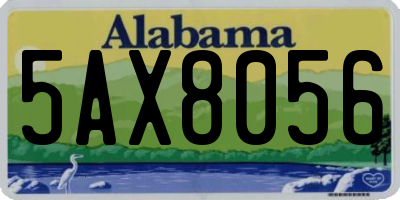 AL license plate 5AX8056