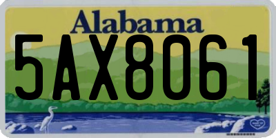 AL license plate 5AX8061