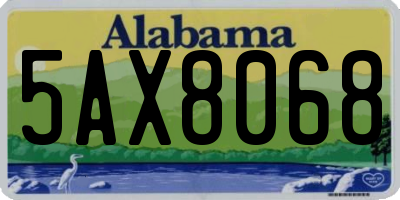 AL license plate 5AX8068