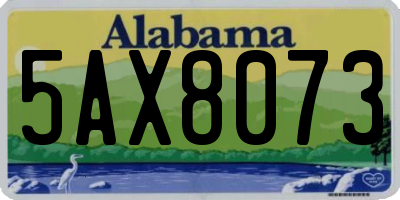 AL license plate 5AX8073