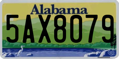 AL license plate 5AX8079