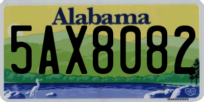 AL license plate 5AX8082