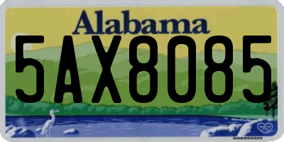 AL license plate 5AX8085