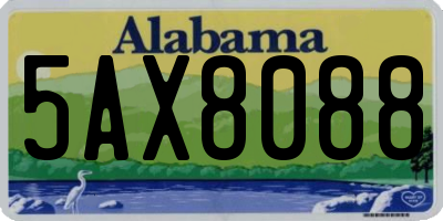 AL license plate 5AX8088