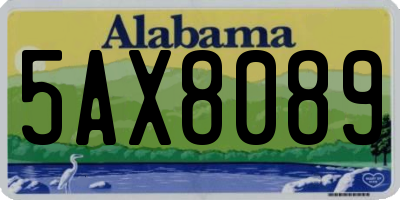 AL license plate 5AX8089
